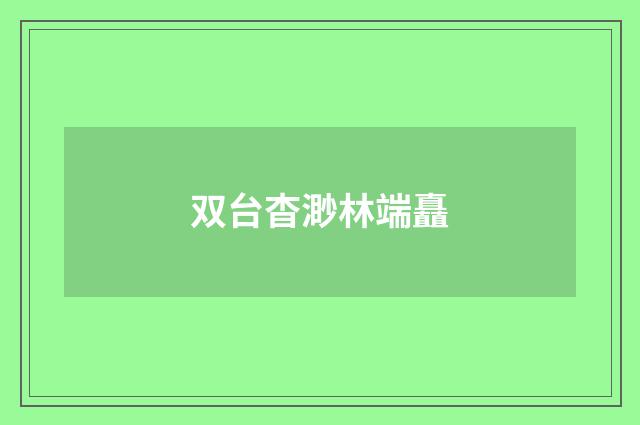 双台杳渺林端矗