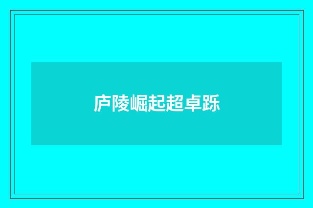 庐陵崛起超卓跞