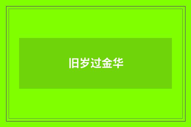 旧岁过金华
