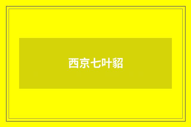 西京七叶貂