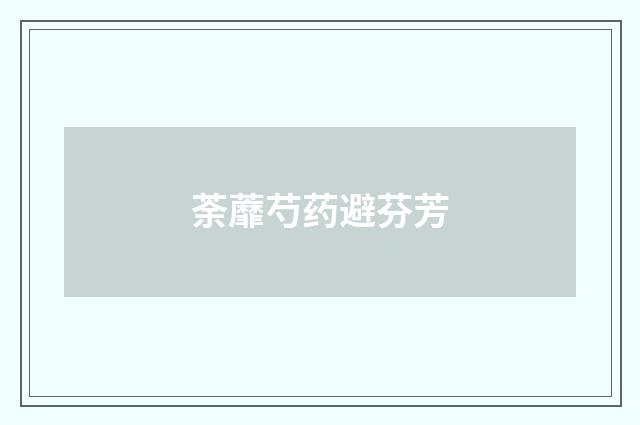 荼蘼芍药避芬芳