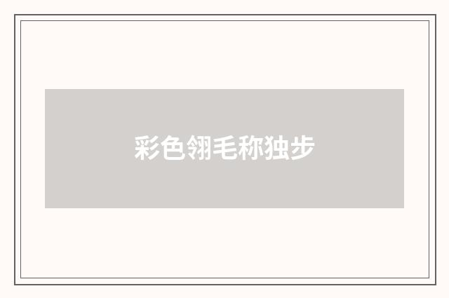 彩色翎毛称独步