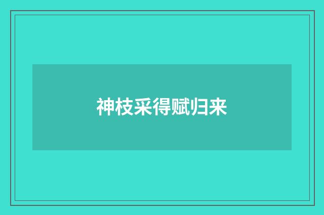 神枝采得赋归来