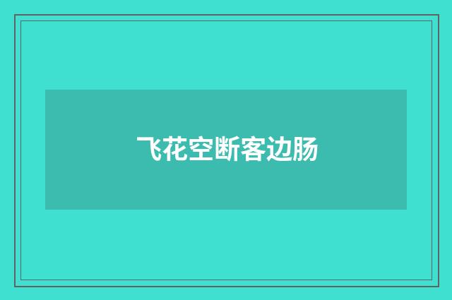 飞花空断客边肠