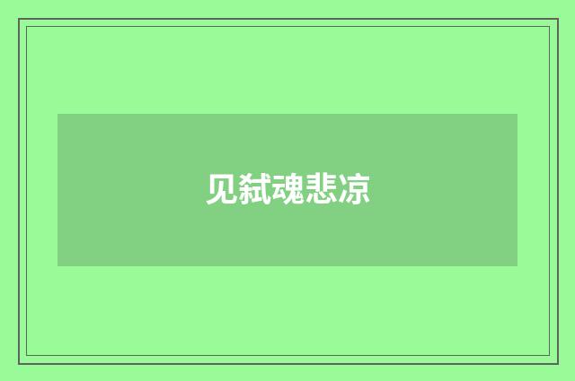 见弑魂悲凉