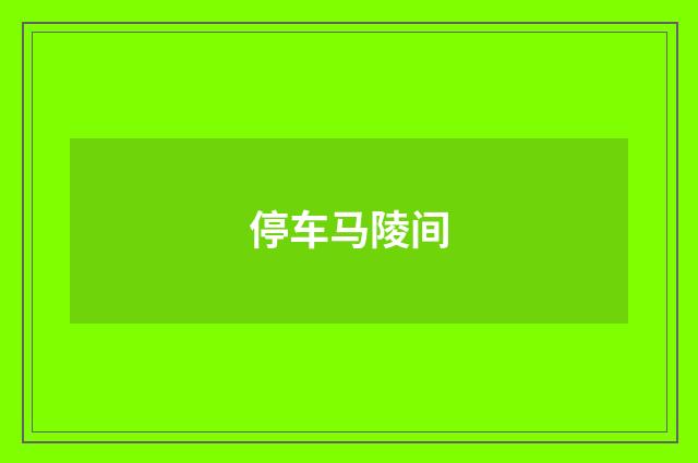 停车马陵间