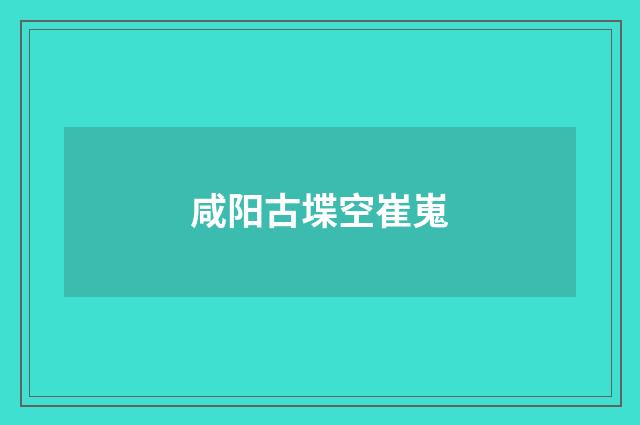 咸阳古堞空崔嵬