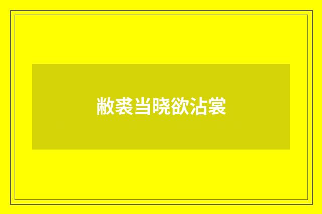 敝裘当晓欲沾裳