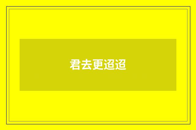 君去更迢迢
