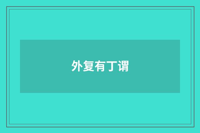 外复有丁谓