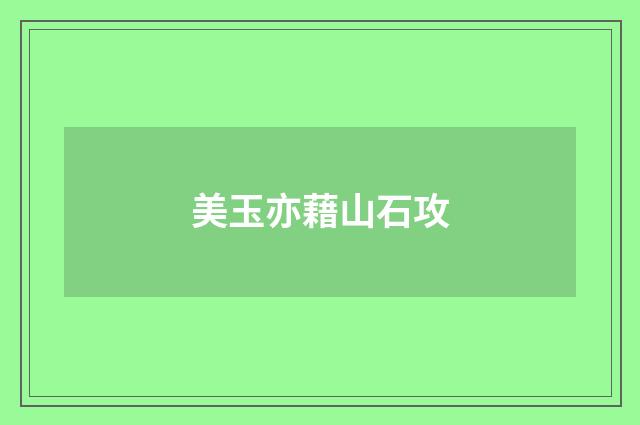 美玉亦藉山石攻