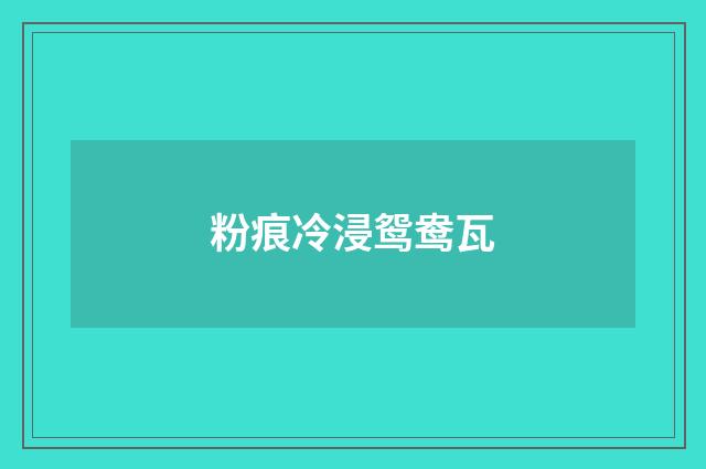 粉痕冷浸鸳鸯瓦