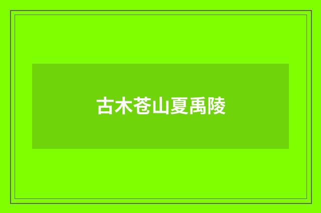 古木苍山夏禹陵