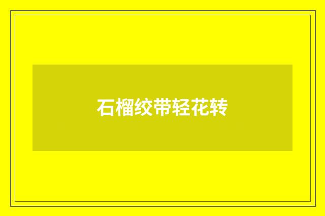石榴绞带轻花转