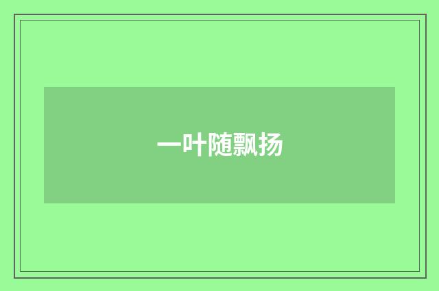 一叶随飘扬
