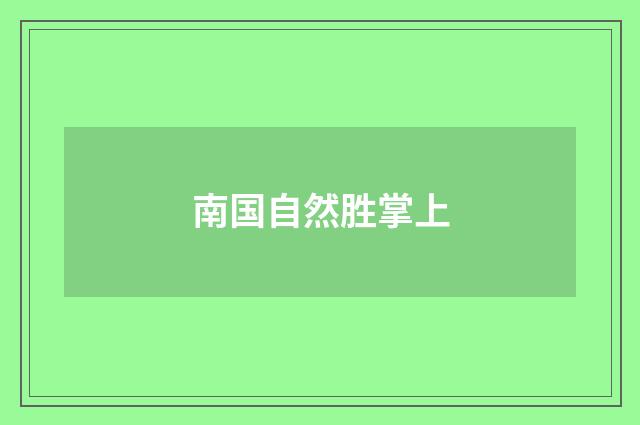 南国自然胜掌上