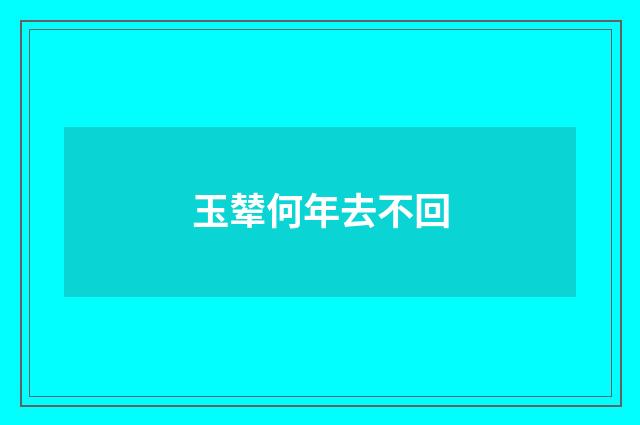 玉辇何年去不回