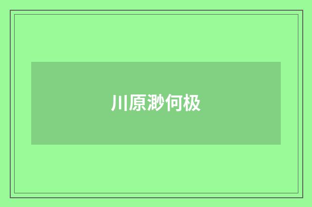川原渺何极
