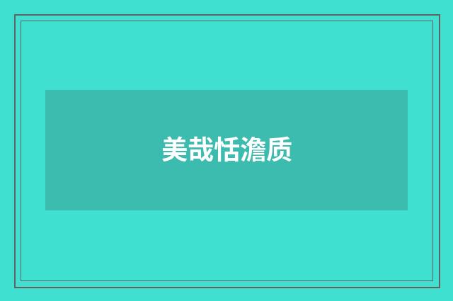 美哉恬澹质