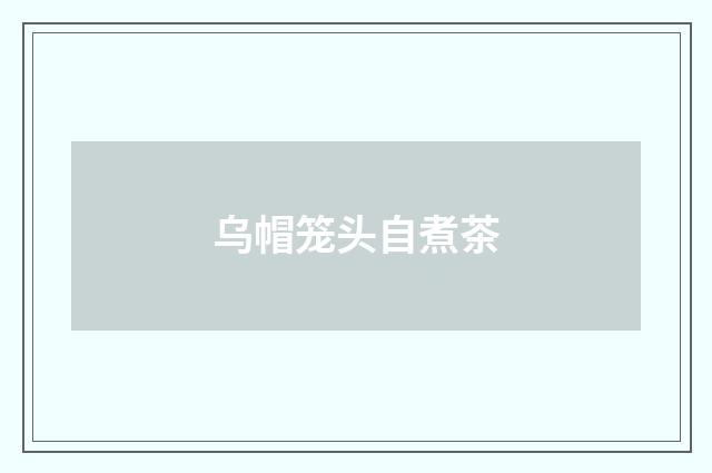 乌帽笼头自煮茶