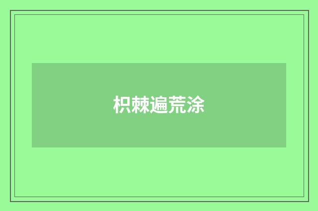 枳棘遍荒涂
