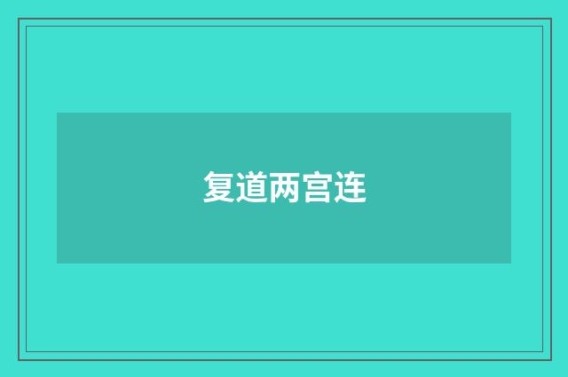 复道两宫连
