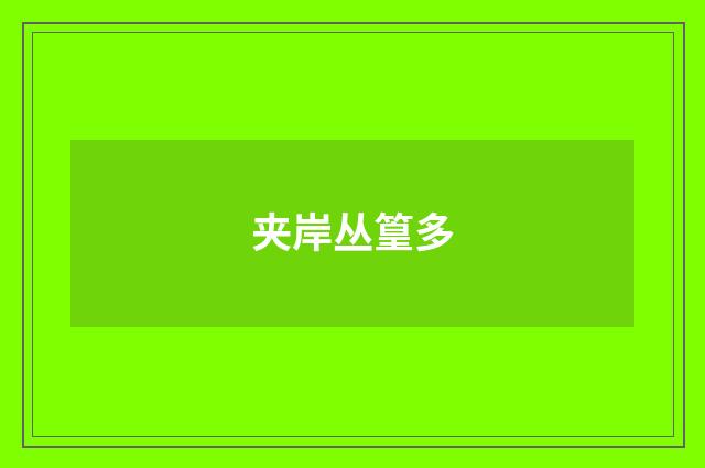 夹岸丛篁多