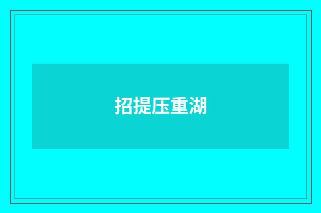 招提压重湖