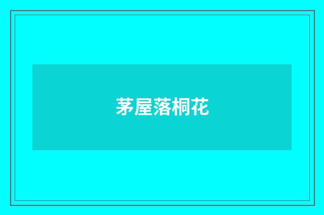 茅屋落桐花
