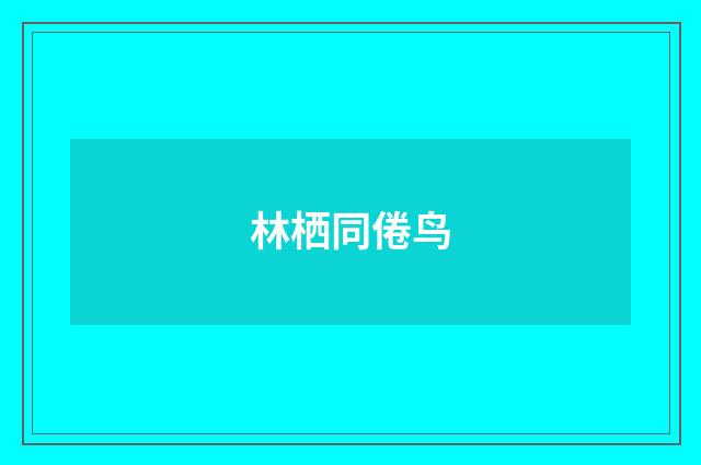 林栖同倦鸟