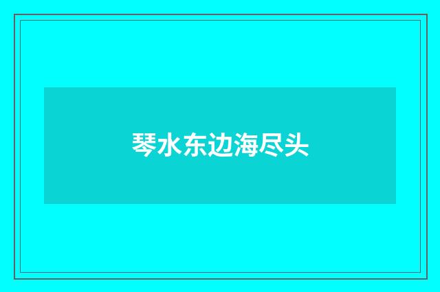 琴水东边海尽头