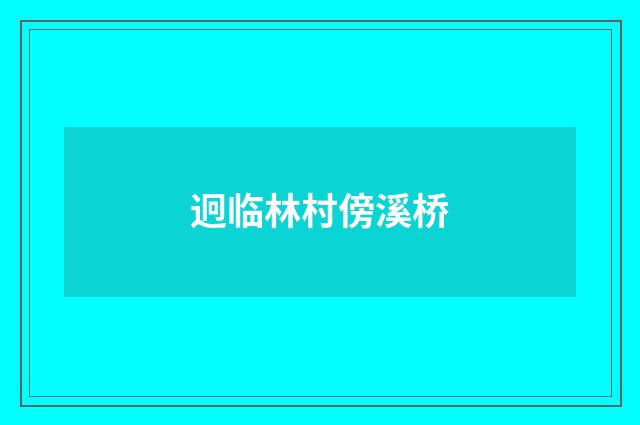 迥临林村傍溪桥