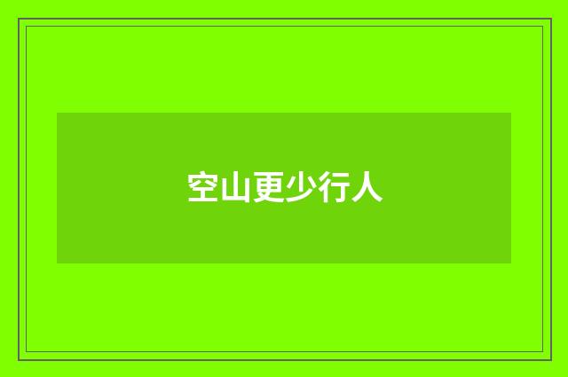 空山更少行人
