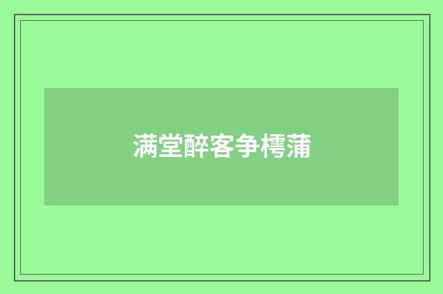 满堂醉客争樗蒲
