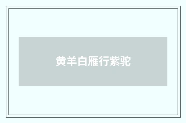 黄羊白雁行紫驼