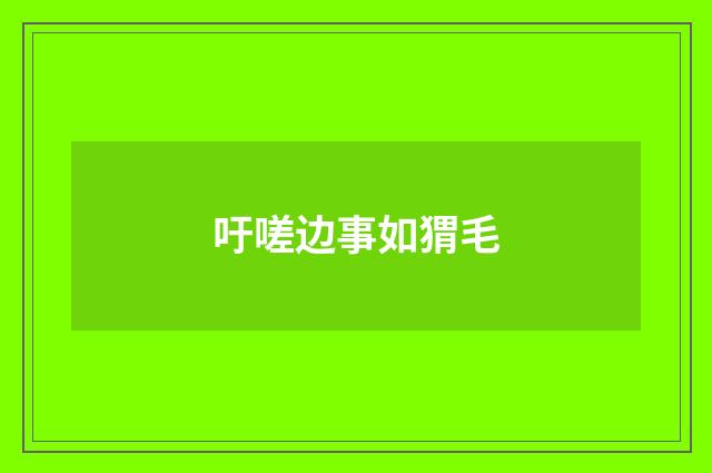 吁嗟边事如猬毛