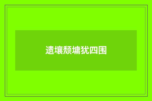 遗壤颓墉犹四围