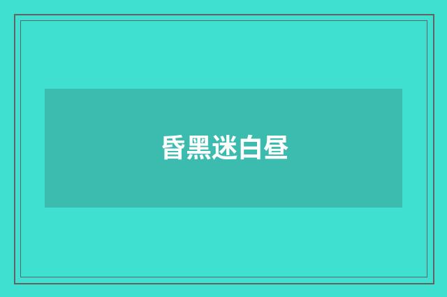 昏黑迷白昼