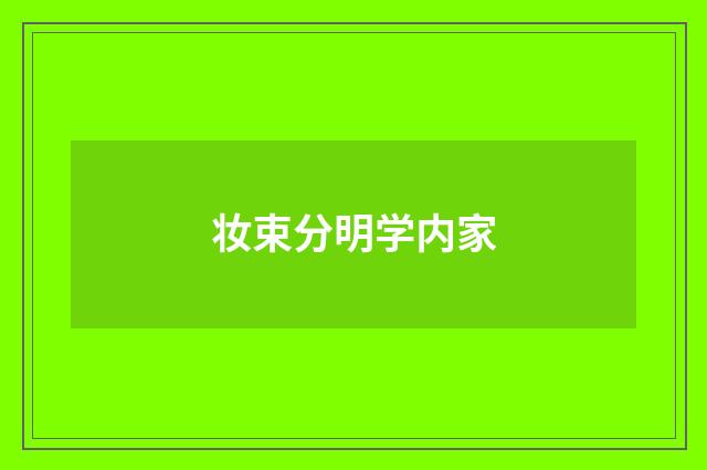 妆束分明学内家