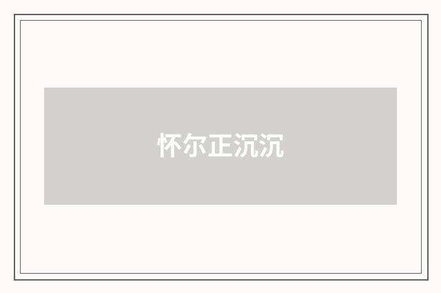 怀尔正沉沉