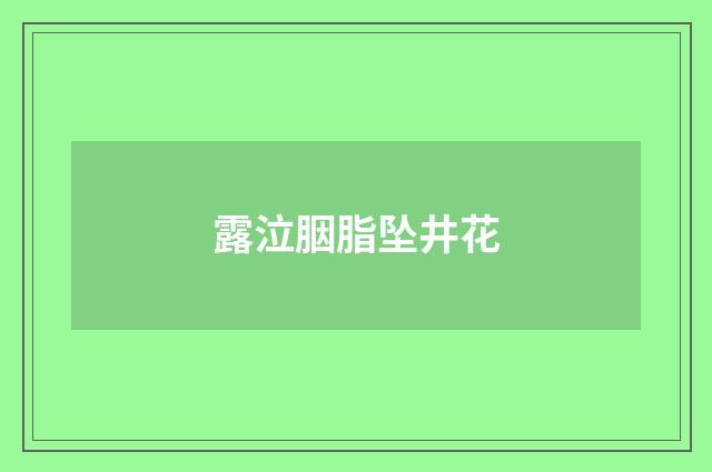 露泣胭脂坠井花