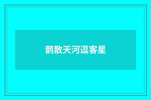 鹊散天河逗客星