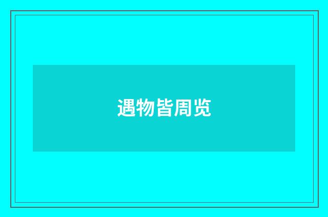 遇物皆周览