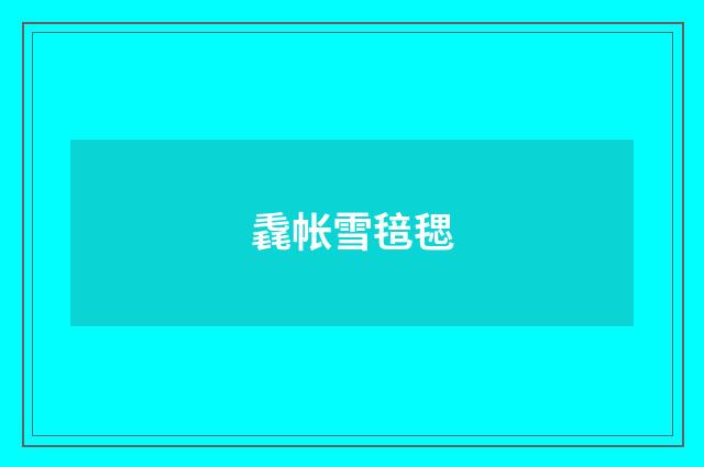 毳帐雪毰毸