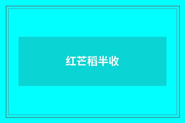 红芒稻半收