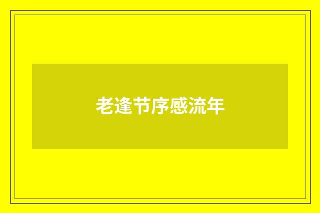 老逢节序感流年