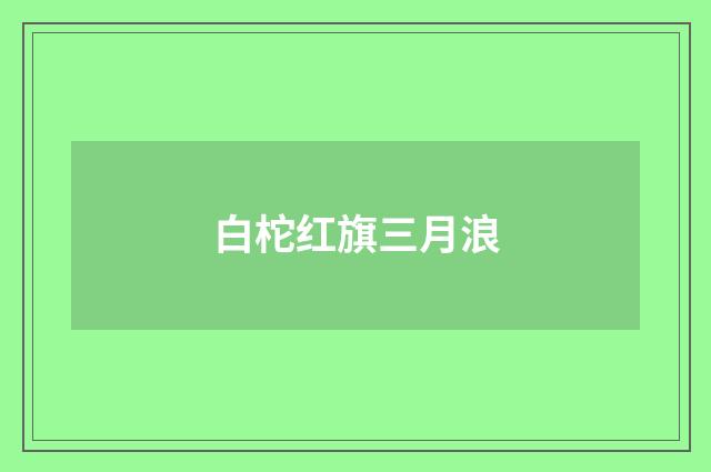 白柁红旗三月浪
