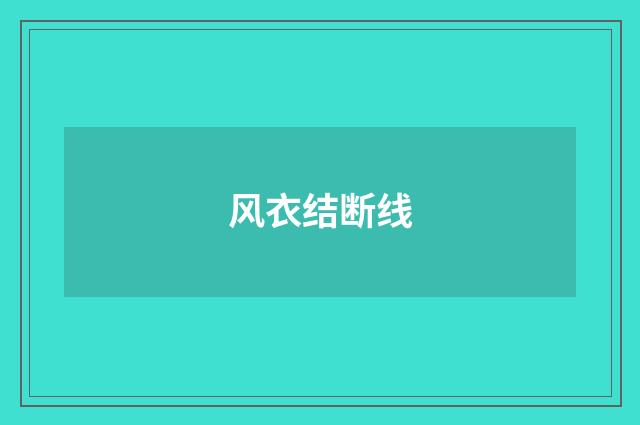 风衣结断线