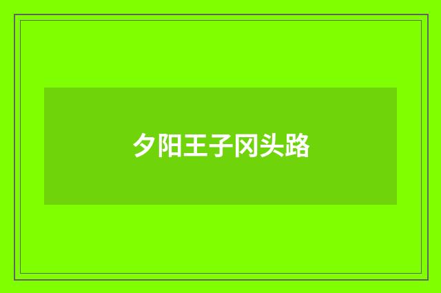 夕阳王子冈头路