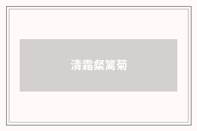 清霜粲篱菊